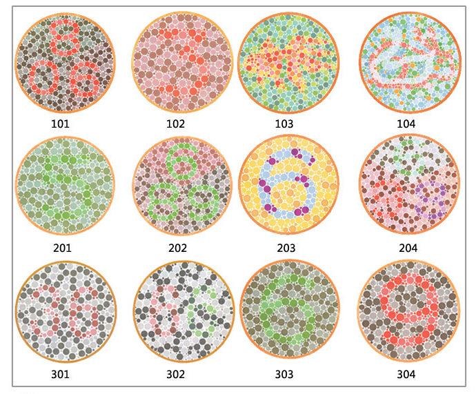 考驾照色盲色弱测试图红绿色盲测试 学车知识 辨色力图谱科学性 双偶网
